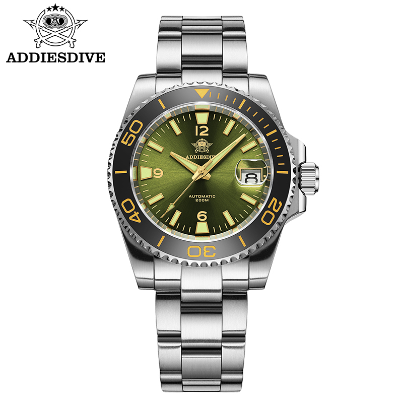 Automatic Watch Winder - ADDIESDIVE ใหม่ดําน้ําของขวัญนาฬิกาผู้ชาย 8215 อัตโนมัติ Sapphire AR