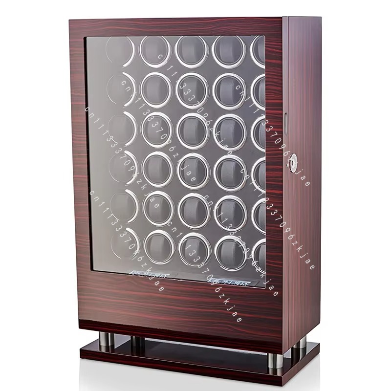 Automatic Watch Winder - กล่องเก็บนาฬิกาอัตโนมัติสุดหรู 24-30 ช่อง ทำจากไม้ พร้อมระบบปลดล็อกด้วยลายนิ้วมือ หน้าจอสัมผัส