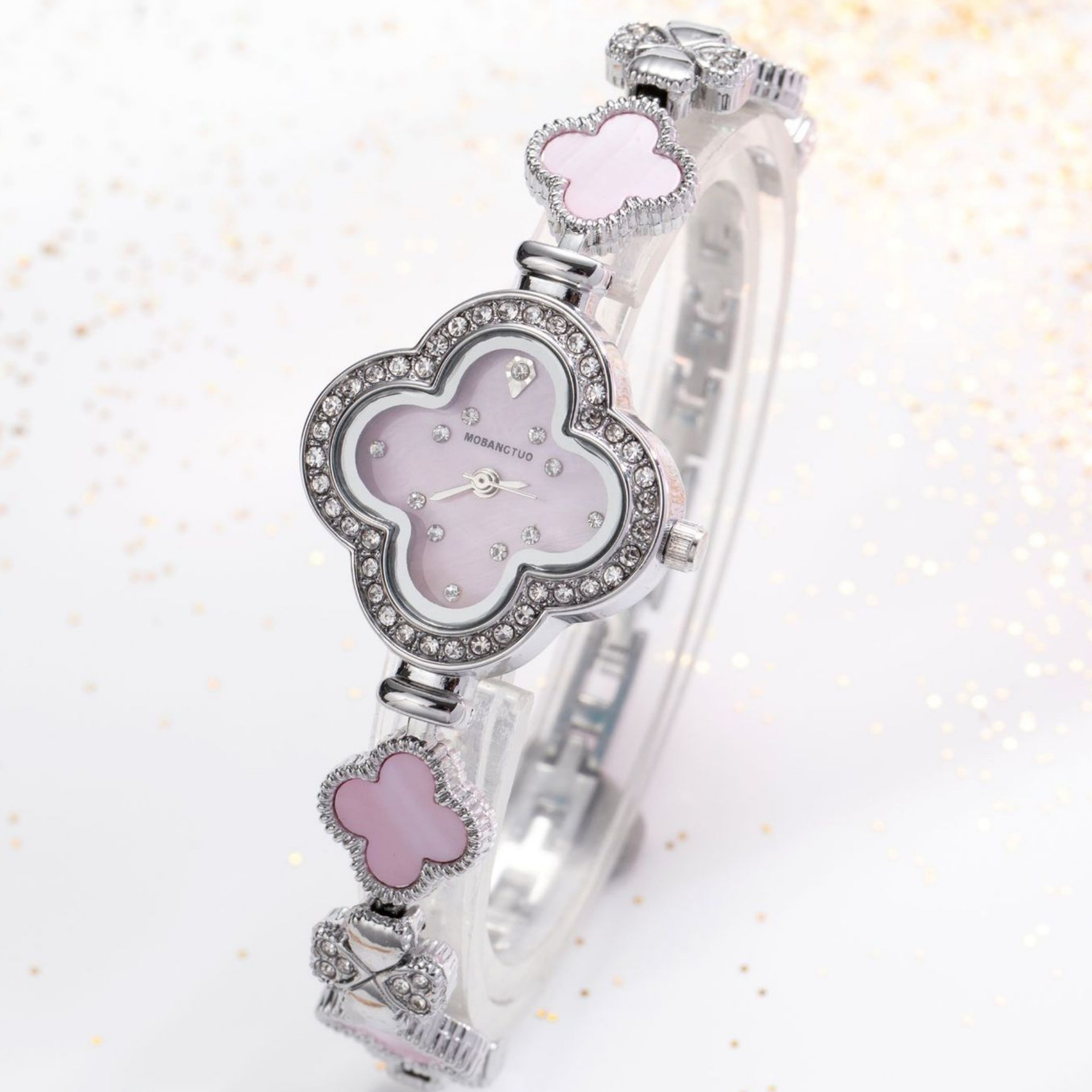 Jewelry Watches Luxury - นาฬิกาข้อมือผู้หญิง KAIRIS รุ่นหรูหรา หน้าปัดสีน้ำเงิน ประดับคริสตัล สายเงิน