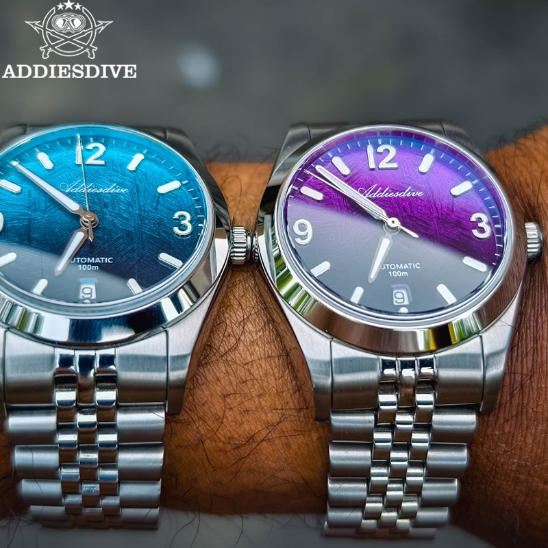 Automatic Watch Winder - ADDIESDIVE ใหม่นาฬิกากลไกอัตโนมัติ AD2547 แบรนด์ชั้นนำกระจกแซฟไฟร์นาฬิกาข้อมือผู้ชายส่องสว่าง 100 เมตรกันน้ำนาฬิกาสปอร์ต