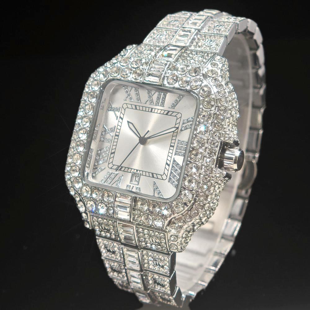 Jewelry And Watches Luxury Brand - เพชรหรูหรานาฬิกาสําหรับชายแบรนด์ UNIGUET แฟชั่นสแควร์ AAA นาฬิกาข้อมือ Mans