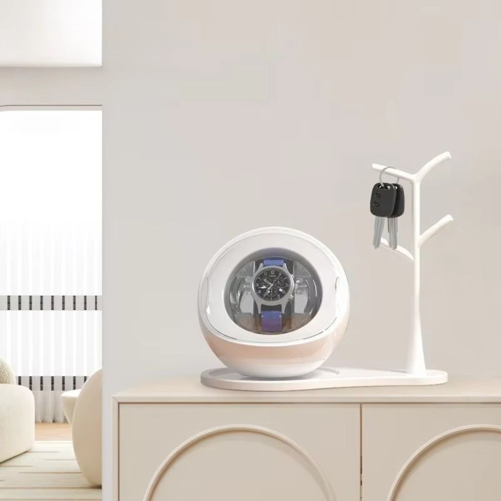 Automatic Watch Winder - เครื่องหมุนนาฬิกาอัตโนมัติแบบเงียบพิเศษ ใช้ได้สองแบบ ทั้งสำหรับชาร์จและเสียบปลั๊ก พร้อมมอเตอร์เงียบและที่เก็บนาฬิกา
