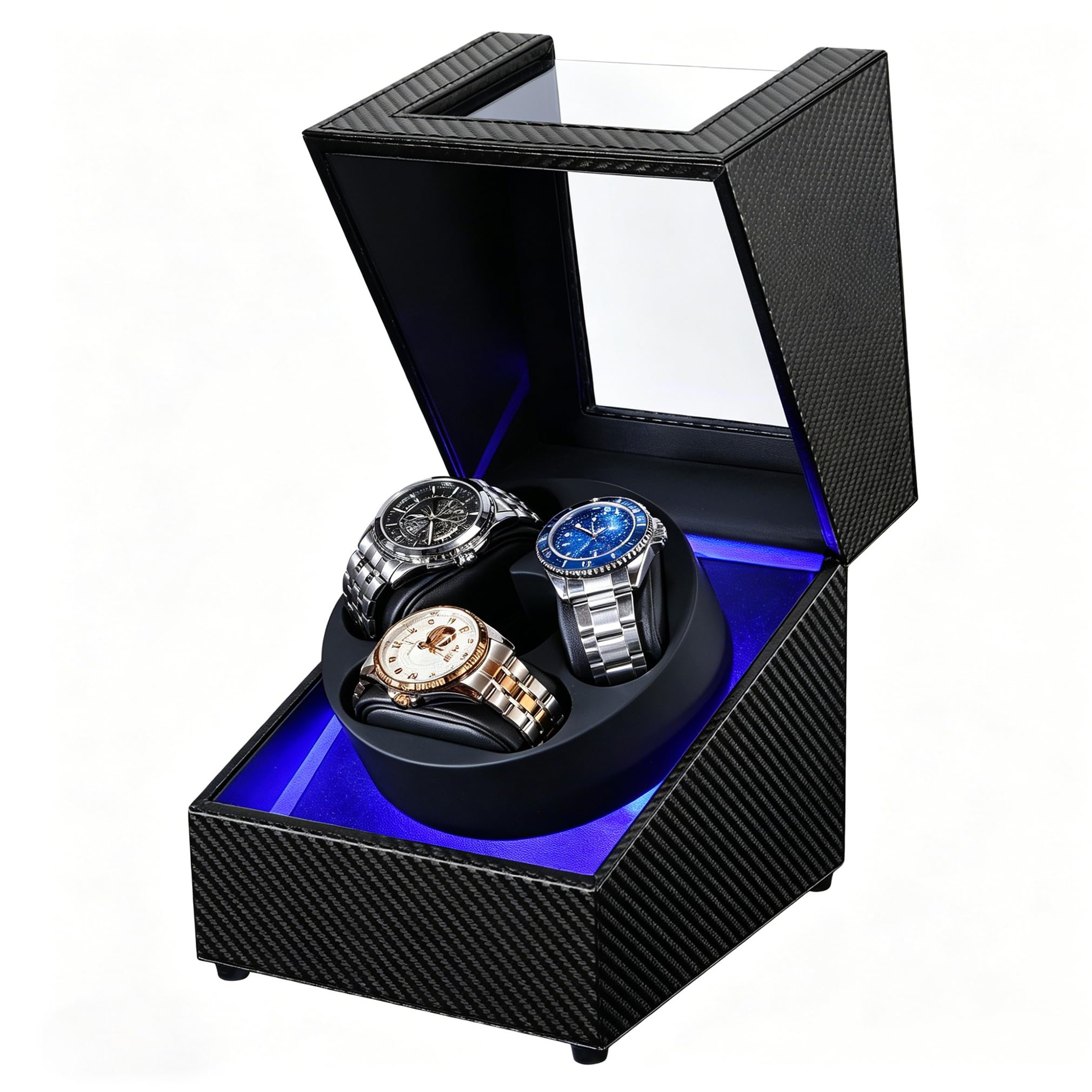 Automatic Watch Winder - เครื่องหมุนนาฬิกาอัตโนมัติ J&T Technology สำหรับนาฬิกาออโตเมติก พร้อมไฟ LED