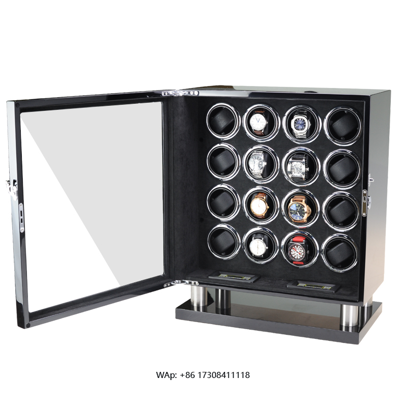 Automatic Watch Winder - กล่องเก็บนาฬิกาอัตโนมัติสุดหรู กล่องไม้สำหรับนาฬิกา พร้อมมอเตอร์เงียบ ปรับโหมดได้ กล่องเก็บและหมุนนาฬิกา