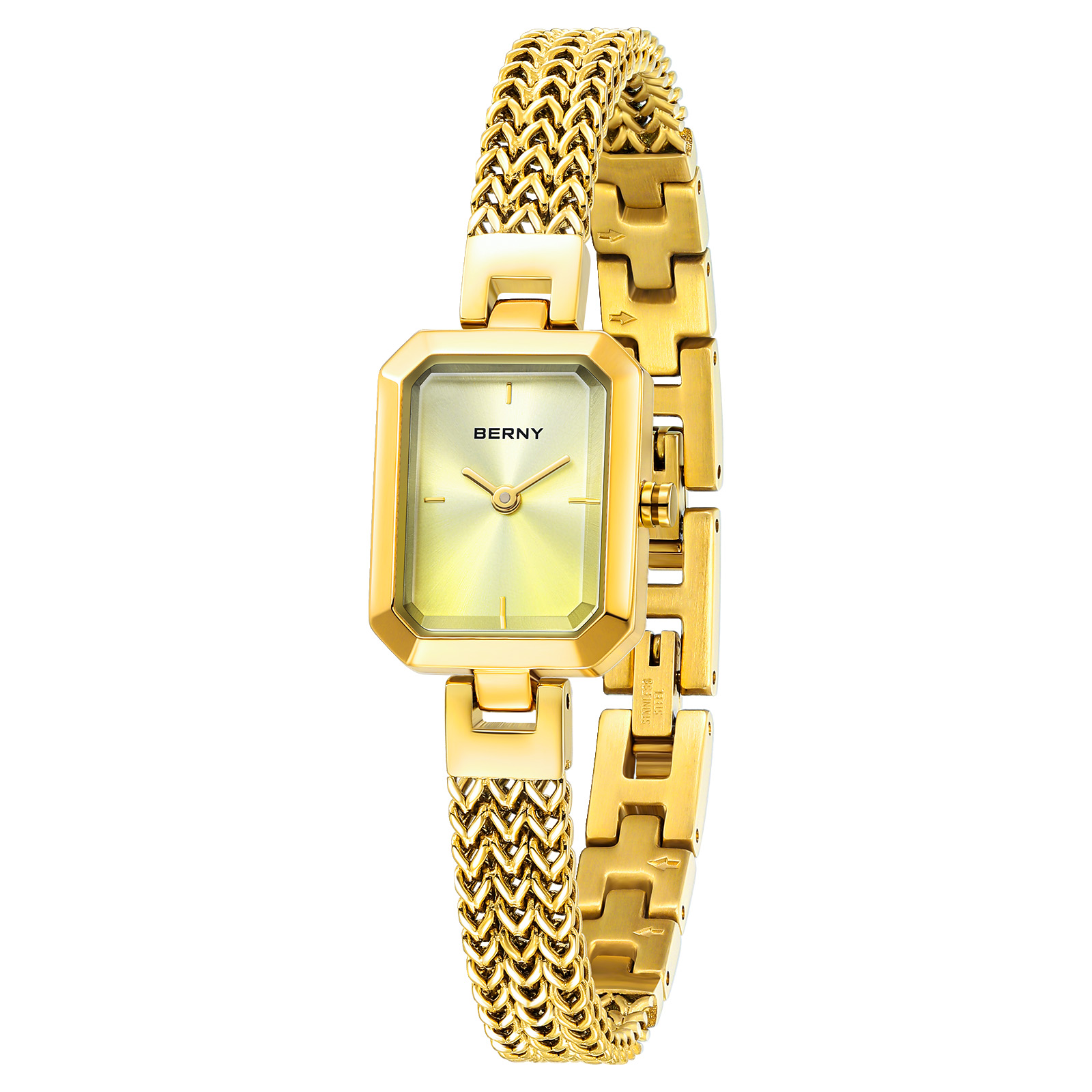 Jewelry Watches Luxury - นาฬิกาทอง Berny สำหรับผู้หญิงทรงสี่เหลี่ยมขนาดเล็กประณีตอเนกประสงค์นาฬิกาข้อมือผู้หญิงหรูหราเครื่องประดับแฟชั่นนาฬิกาข้อมือสำหรับผู้หญิง