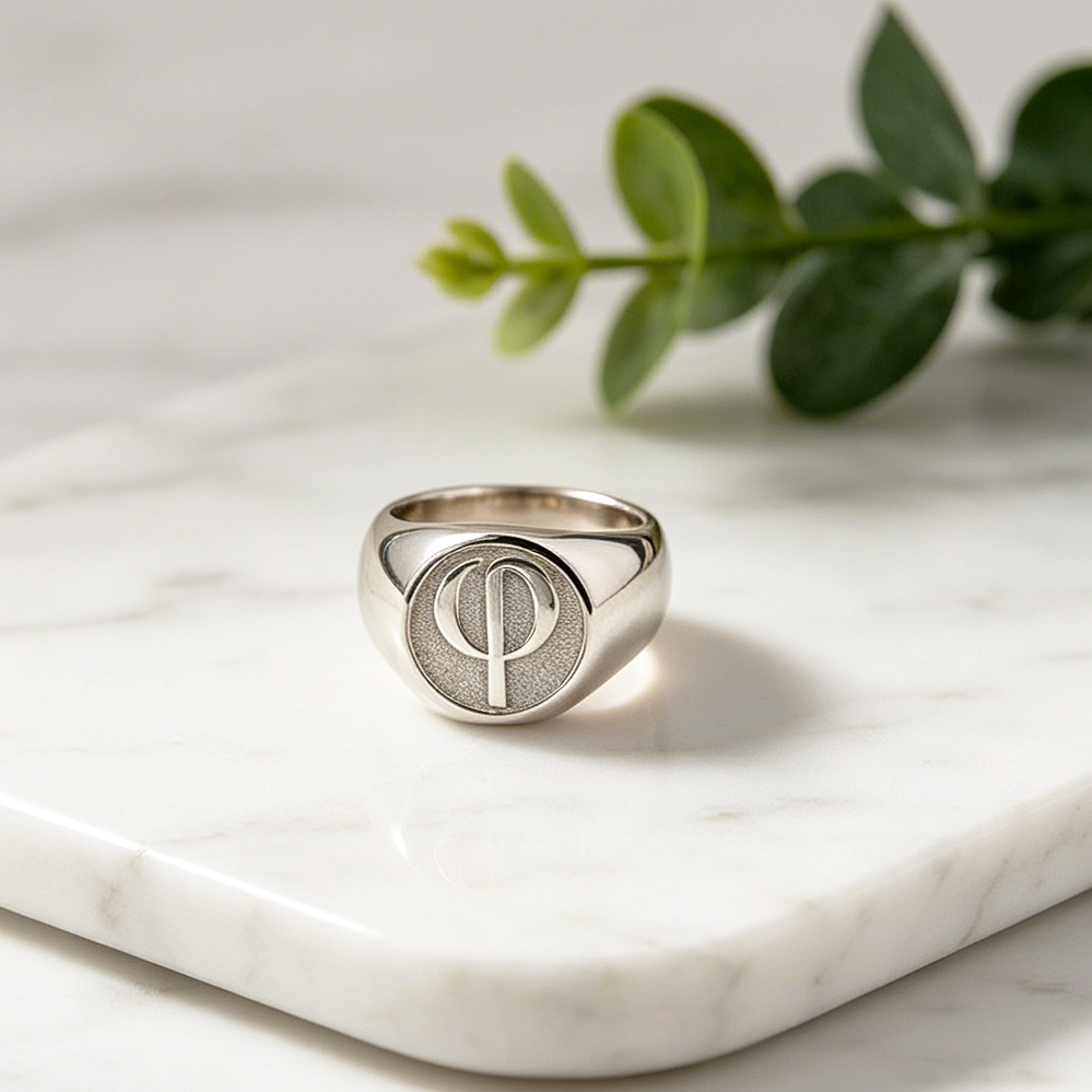แหวนตราประทับผู้ชายขนาด 15 มม. - Mens Signet Ring บทวิจารณ์และราคา