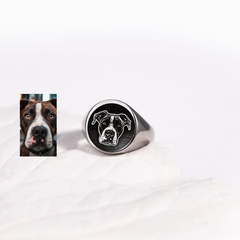 แหวนสลักลายรูปภาพตามสั่งสำหรับ - Mens Signet Ring บทวิจารณ์และราคา