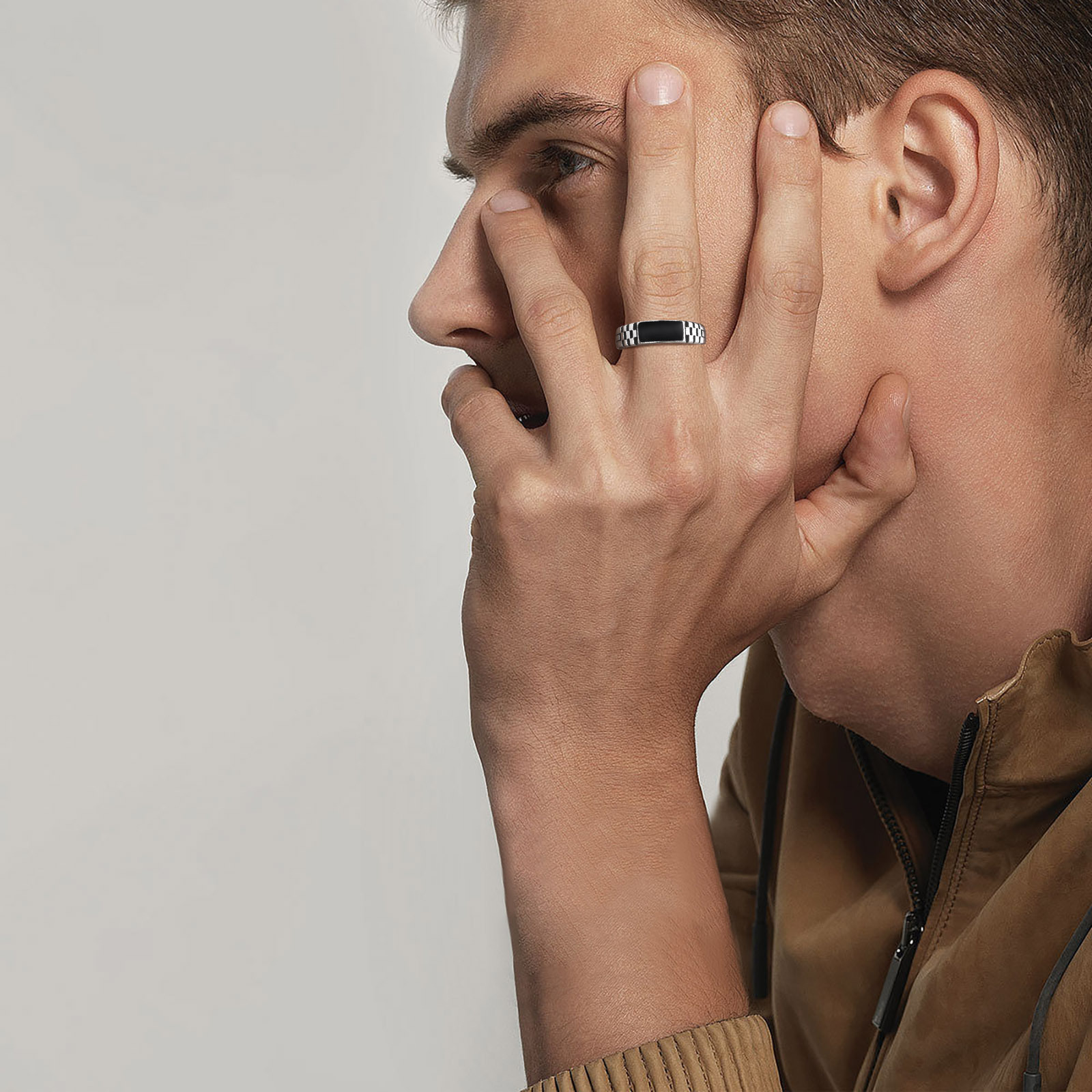 Vnox Mens Open Rings, Black En - Mens Signet Ring บทวิจารณ์และราคา