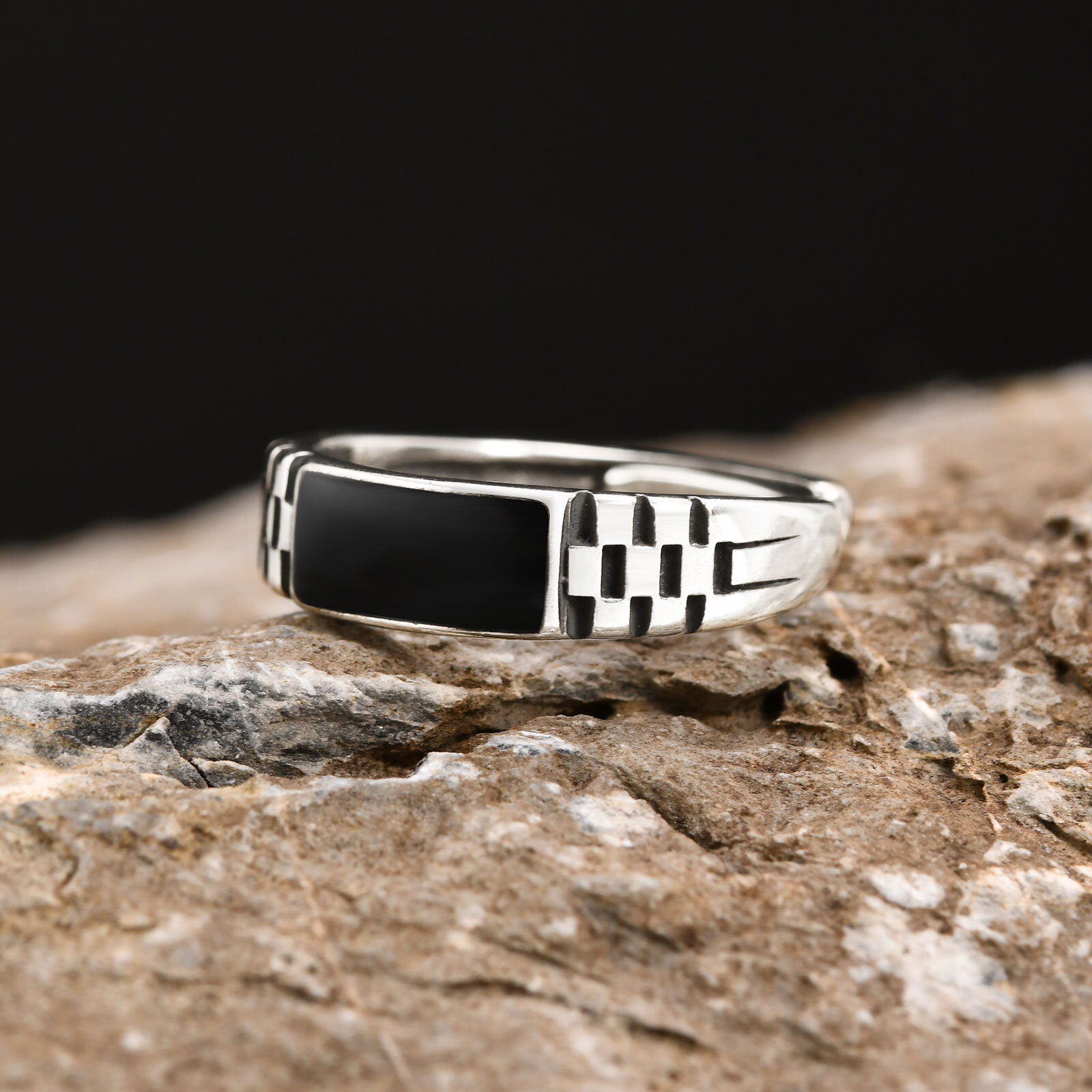 Vnox Mens Open Rings, Black En - Mens Signet Ring บทวิจารณ์และราคา