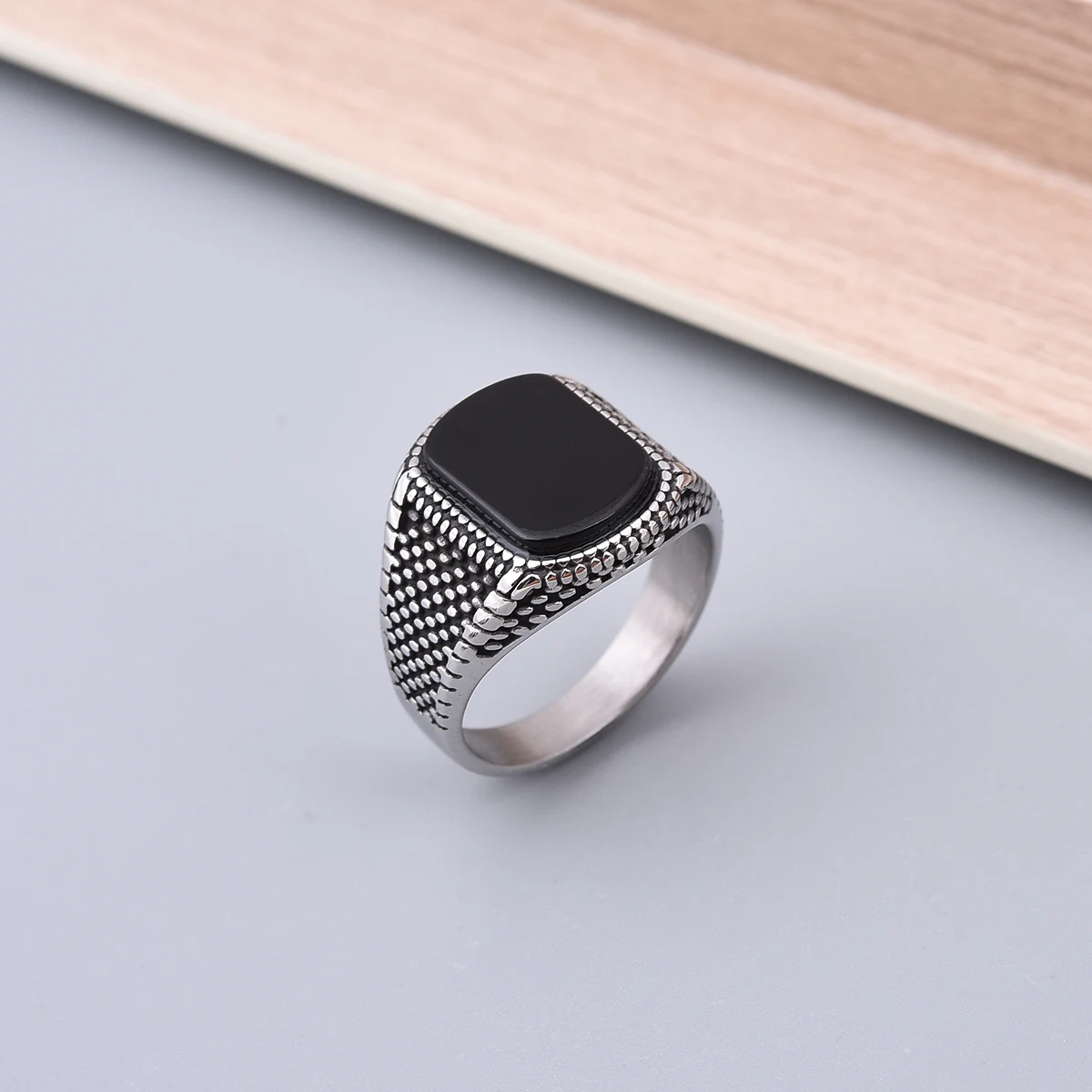 R3248 ผู้ชายคุณภาพสูง 316LStai - Mens Signet Ring บทวิจารณ์และราคา