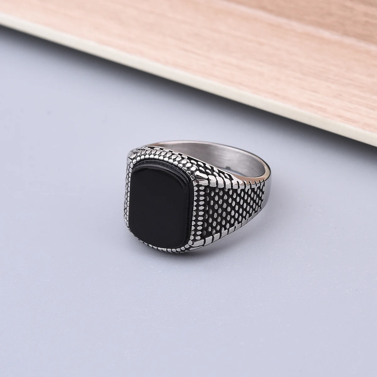 R3248 ผู้ชายคุณภาพสูง 316LStai - Mens Signet Ring บทวิจารณ์และราคา