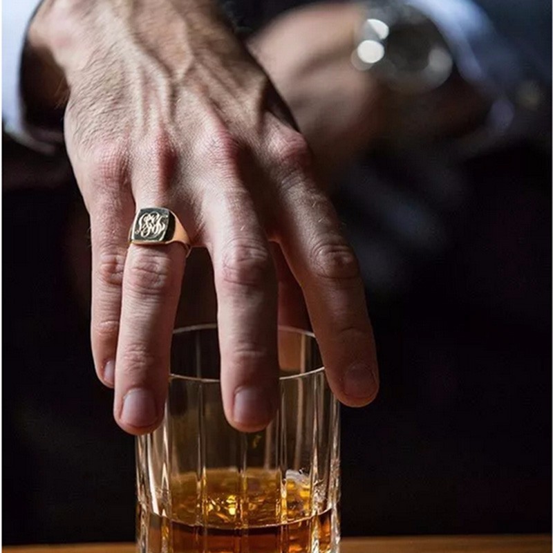 Vnoxส่วนบุคคลฟรีแสตมป์แหวนสำหร - Mens Signet Ring บทวิจารณ์และราคา