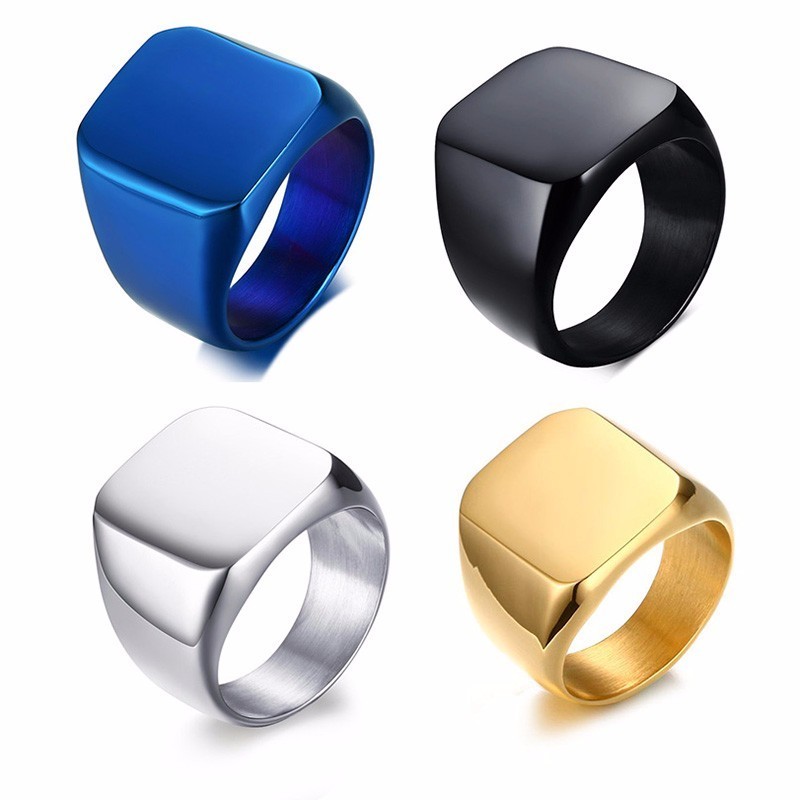 Vnoxส่วนบุคคลฟรีแสตมป์แหวนสำหร - Mens Signet Ring บทวิจารณ์และราคา
