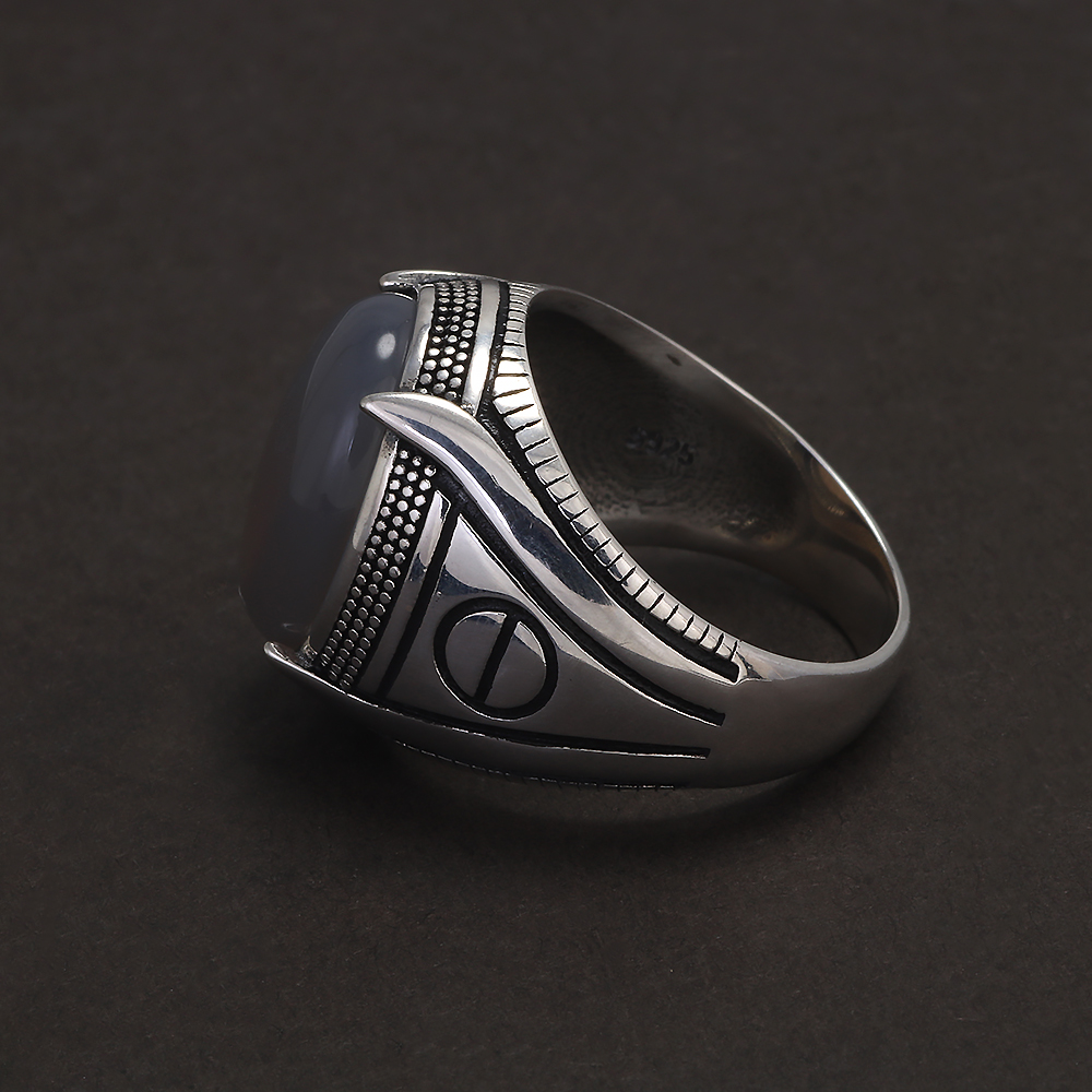 S925 เงินสเตอร์ลิง Agate Signe - Mens Signet Ring บทวิจารณ์และราคา