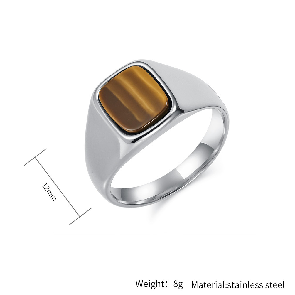 แหวนตราประทับสไตล์วินเทจแฟชั่น - Mens Signet Ring บทวิจารณ์และราคา