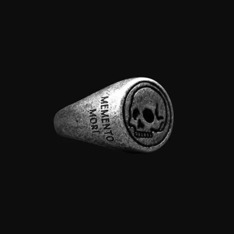 2025 Memento Mori Vintage ใหม่ - Mens Signet Ring บทวิจารณ์และราคา