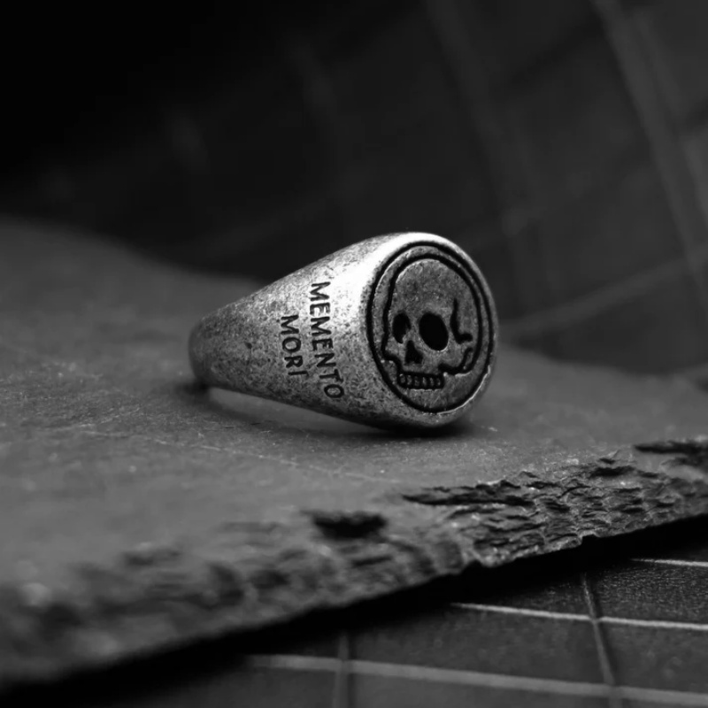 2025 Memento Mori Vintage ใหม่ - Mens Signet Ring บทวิจารณ์และราคา