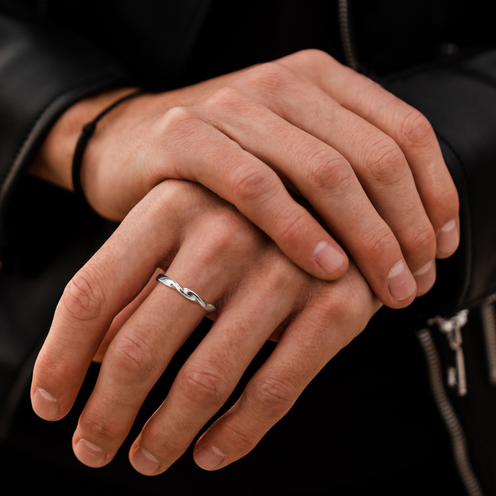 ผู้ชาย Twisted แหวนโลหะปรับ Mi - Mens Signet Ring บทวิจารณ์และราคา