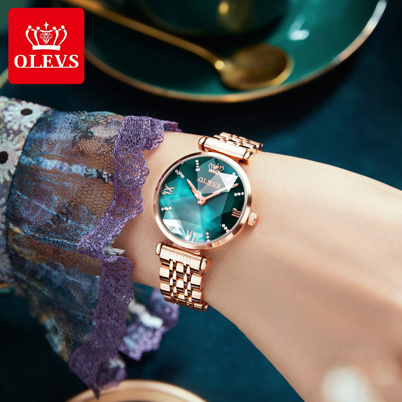 OLEVS ใหม่ผู้หญิงหรูหราอัญมณีค - Jewels In Quartz Watches บทวิจารณ์และราคา