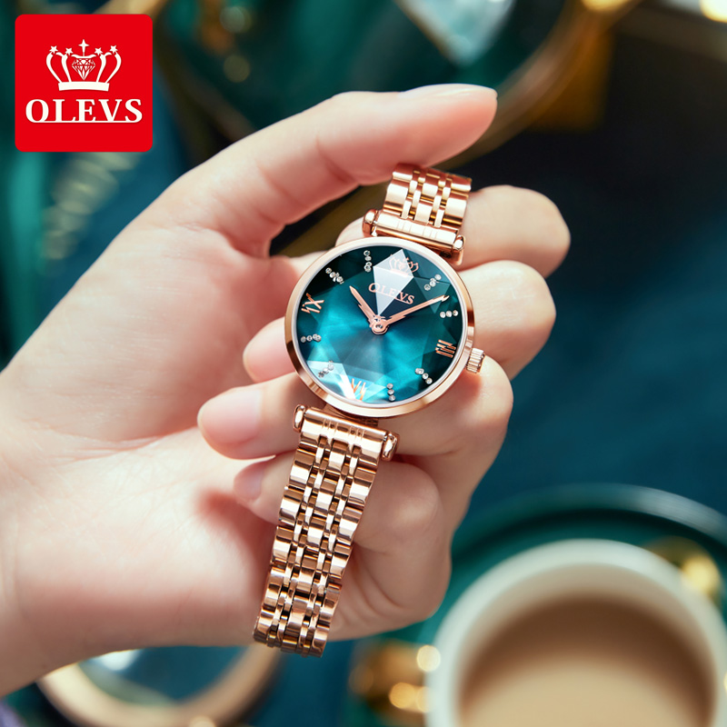 OLEVS ใหม่ผู้หญิงหรูหราอัญมณีค - Jewels In Quartz Watches บทวิจารณ์และราคา