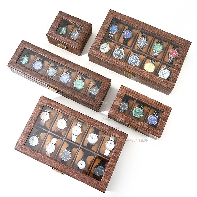 กล่องนาฬิกาหนัง PU ลายไม้สไตล์ - Jewelry Watches Vintage บทวิจารณ์และราคา