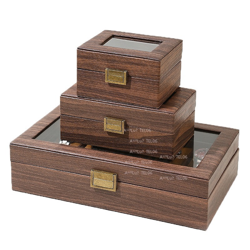 กล่องนาฬิกาหนัง PU ลายไม้สไตล์ - Jewelry Watches Vintage บทวิจารณ์และราคา
