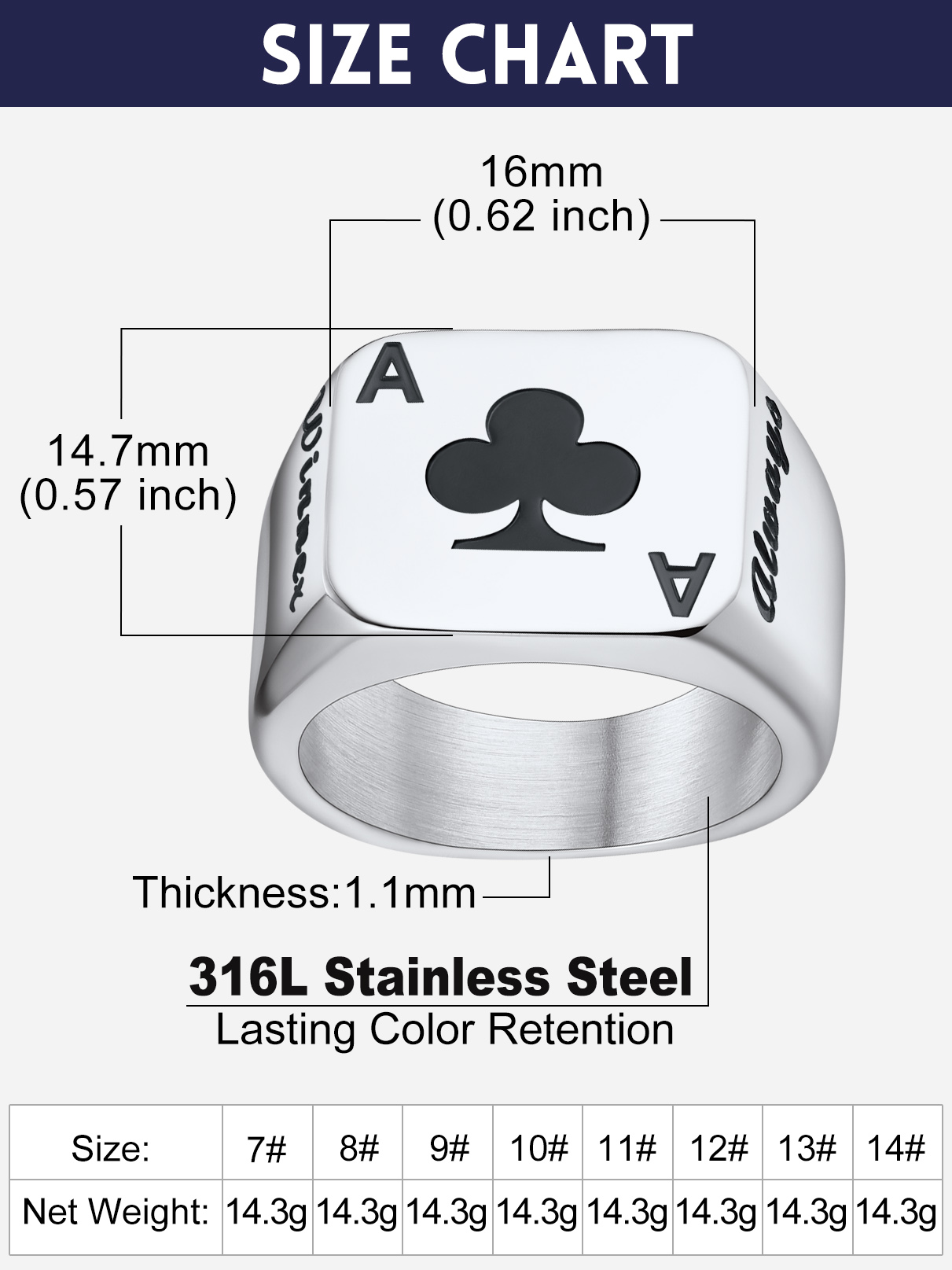 U7 ที่กําหนดเองสแควร์สี่เหลี่ย - Mens Signet Ring บทวิจารณ์และราคา
