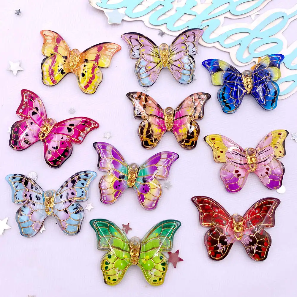 10pcs สีสันสวยงามตุ๊กตาผีเสื้อ - Paradise Jewelry & Watches Llc Photos บทวิจารณ์และราคา