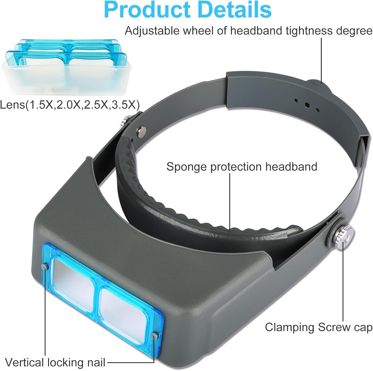 แว่นขยายแบบสวมศีรษะ พร้อมเลนส์ - Jewelry Watches Repair บทวิจารณ์และราคา