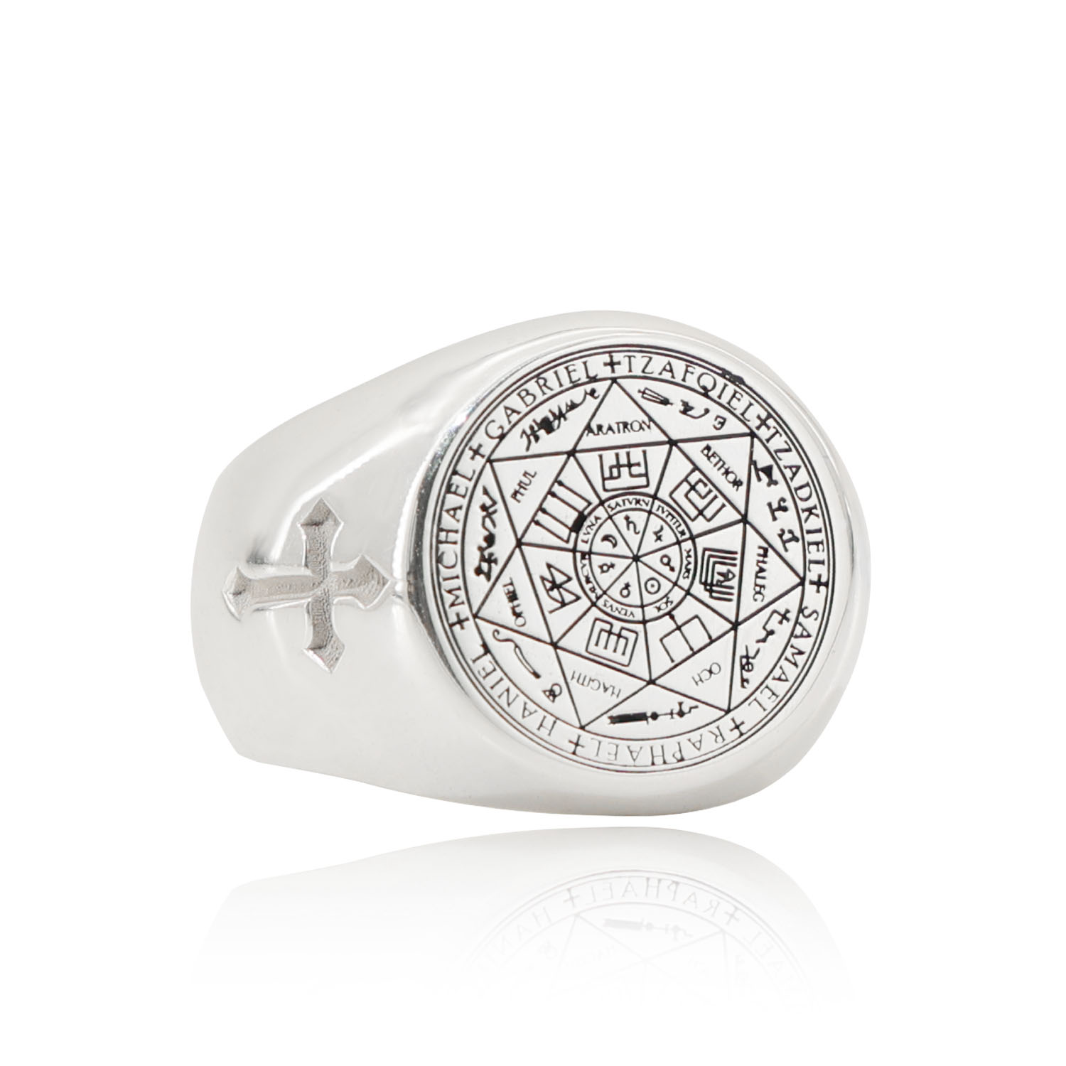 แหวนตราประทับเงินแท้ 925 ขนาด  - Mens Signet Ring บทวิจารณ์และราคา